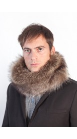 Raccoon fur neck warmer - unisex